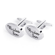 Load image into Gallery viewer, Trendy father brother of the groom son best friends usher god page boy wedding cufflinks for men cufflinks buttons gifts jewelry