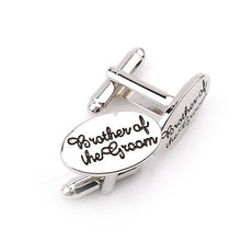 Load image into Gallery viewer, Trendy father brother of the groom son best friends usher god page boy wedding cufflinks for men cufflinks buttons gifts jewelry