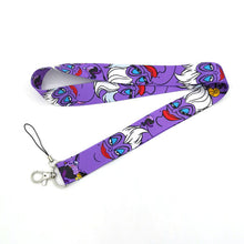 Load image into Gallery viewer, RE257 mermaid Ursula Maleficent Villains kids Neck Lanyard keychain Mobile Phone Strap ID Badge Holder Rope Key Chain Keyrings